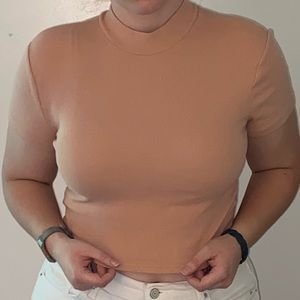 Mock neck crop top from Pacsun